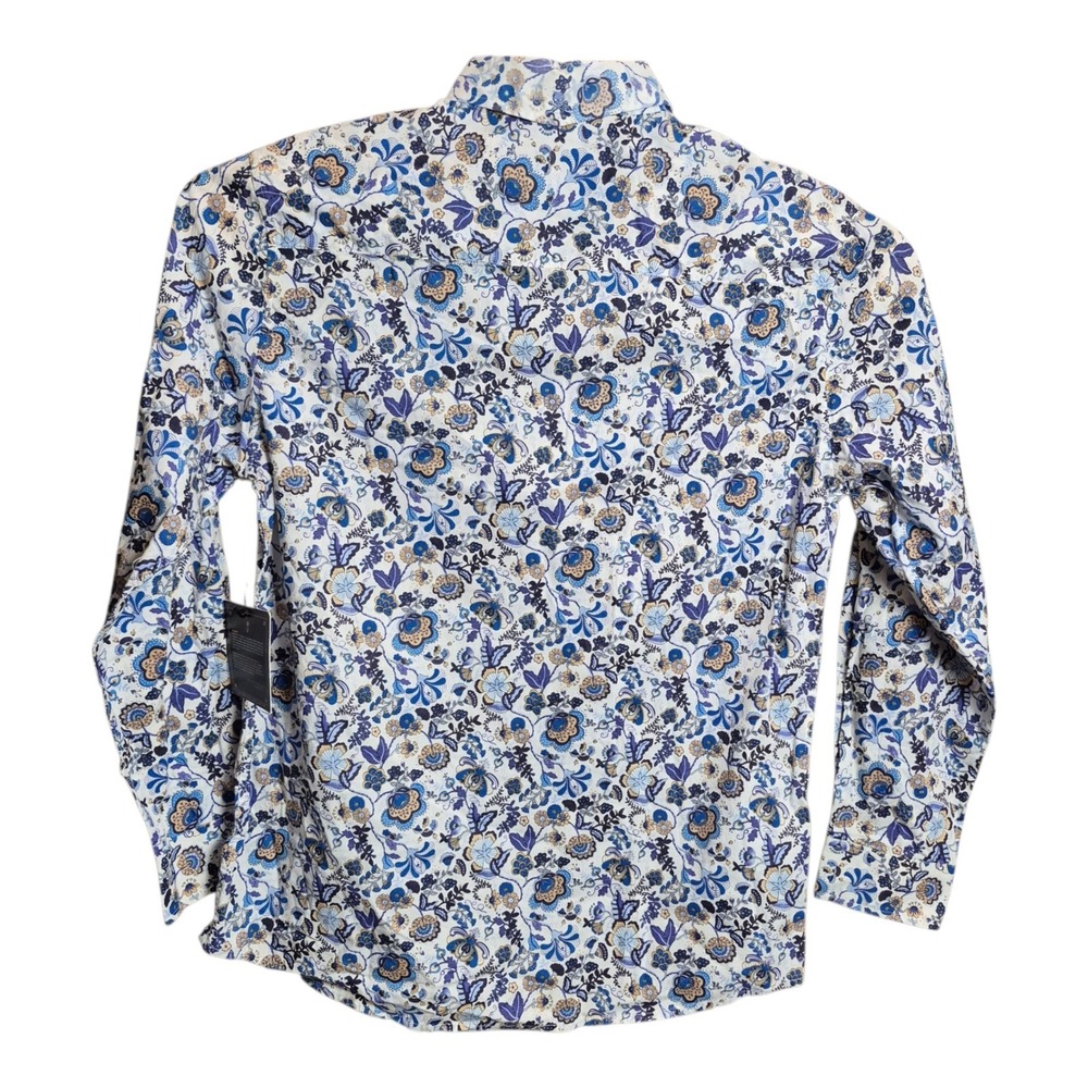 Rock Roll n Soul Mens XL Floral Paisley Shirt Blue Western Button Up Cowboy NWT - Picture 3 of 7